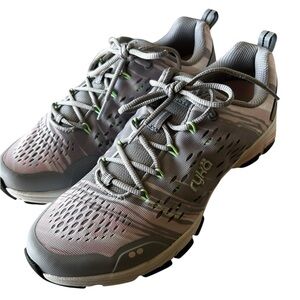 Ryka Vivid RZX Light Gray Training Sneakers Pink Gradient Women’s Size 10W